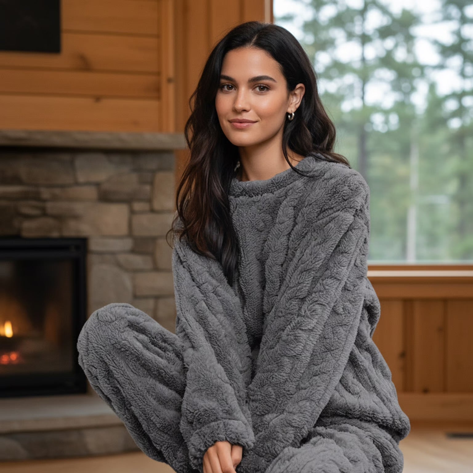 Kuscheliger Pyjama aus Flauschfleece