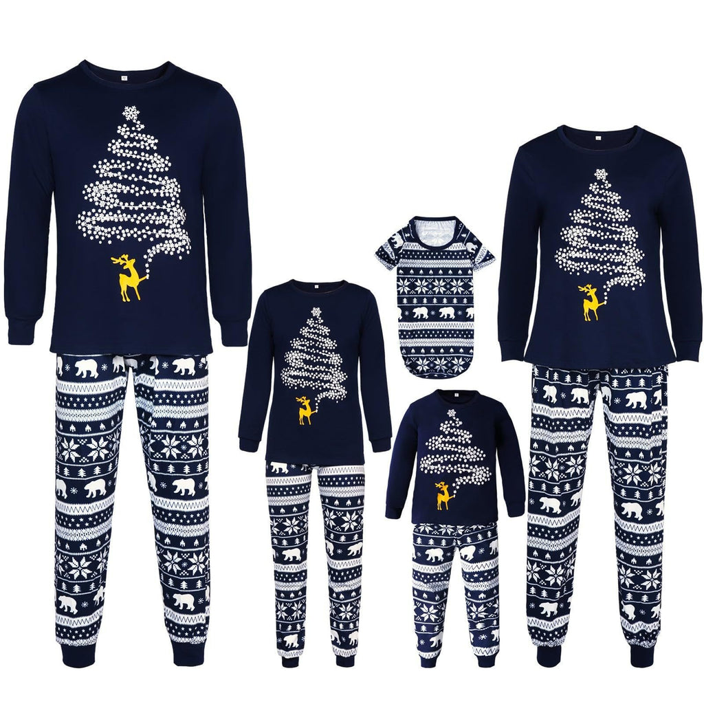 Weihnachtspyjama-Set für die ganze Familie – Festliche Partnerlook Schlafanzüge mit Weihnachtsmotiv